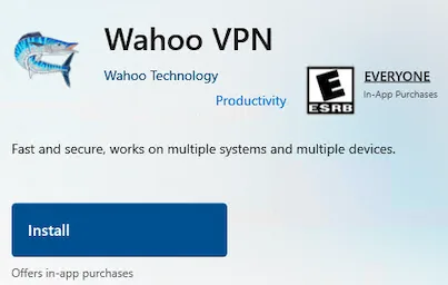 Step 1: Wahoo VPN app icon on iOS home screen