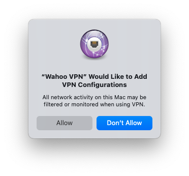 Allow VPN config