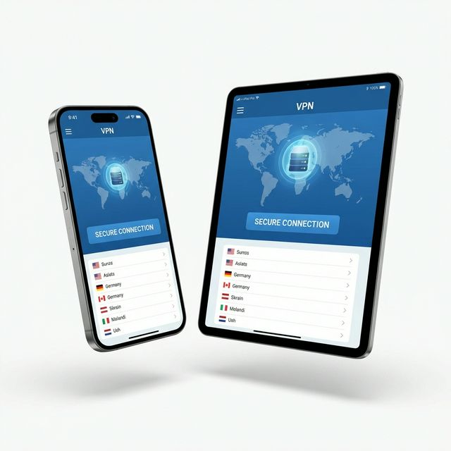 Interfaz de Wahoo VPN asegurando una conexión en iPhone y iPad